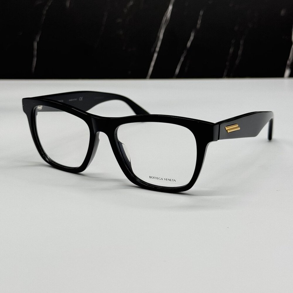 NEW BOTTEGA VENETA BV1120OA 001 BLACK SQUARE WOMEN EYEGLASSES
